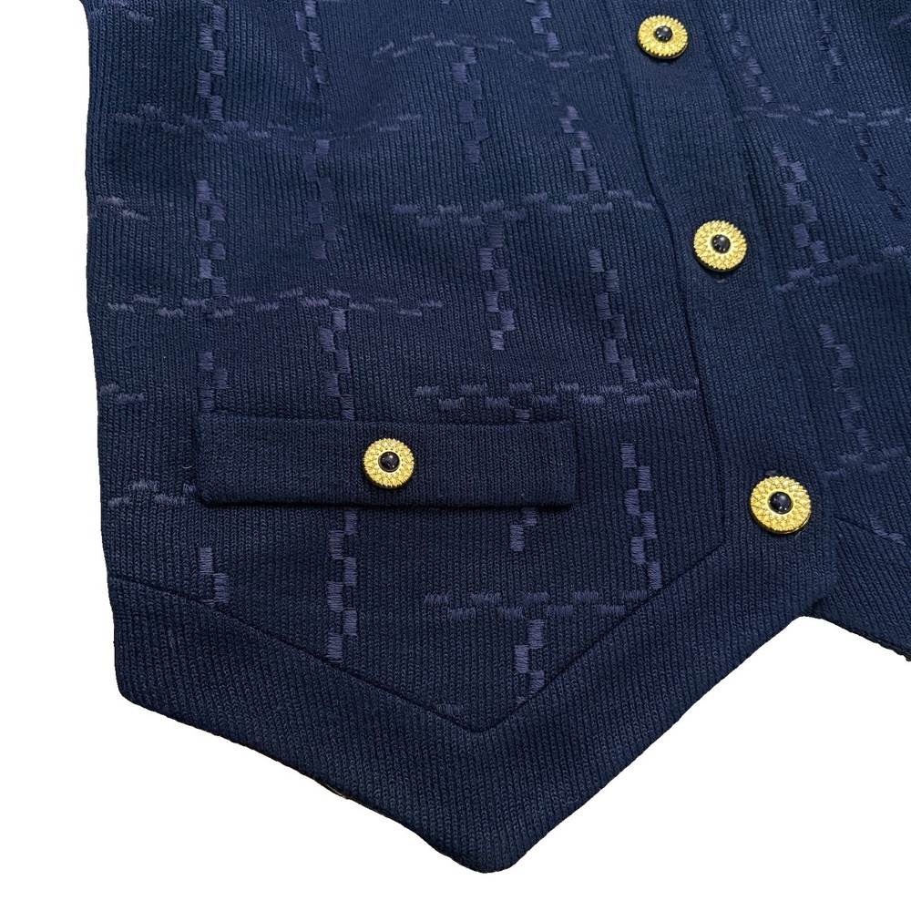 VTG 90's Leslie Fay Women's 2 Piece Skirt Set 12 Navy Officecore Office Siren - Picture 5 of 9